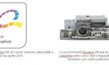 Canon: nuovi inchiostri iQuarius MX per le stampanti a foglio inkjet VarioPrint i-Series