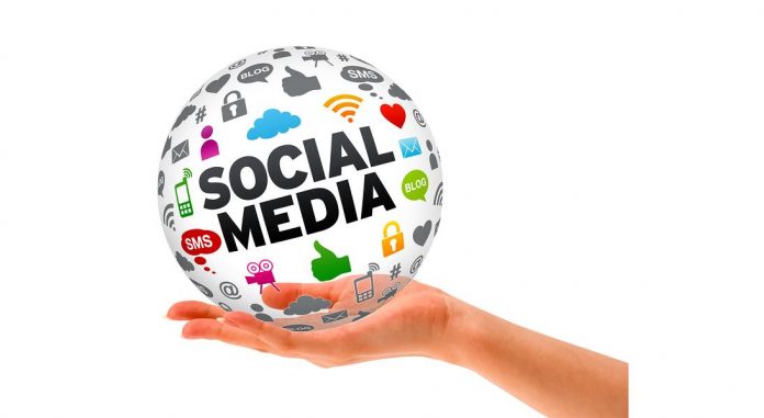 Hand holding a Social Media 3d Sphere Hand holding a Social Media 3d Sphere