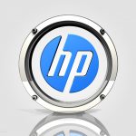 Chrome and Glass HP Logo