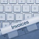 Invoices keyboard and folder