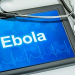 Tablet mit der Diagnose Ebola auf dem Display