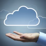 Cloud computing concept with copy space