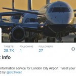 Al London City Airport aggiornamenti sul proprio volo con un tweet