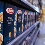 Packs of Barilla pasta are seen in a supermarket in Rome