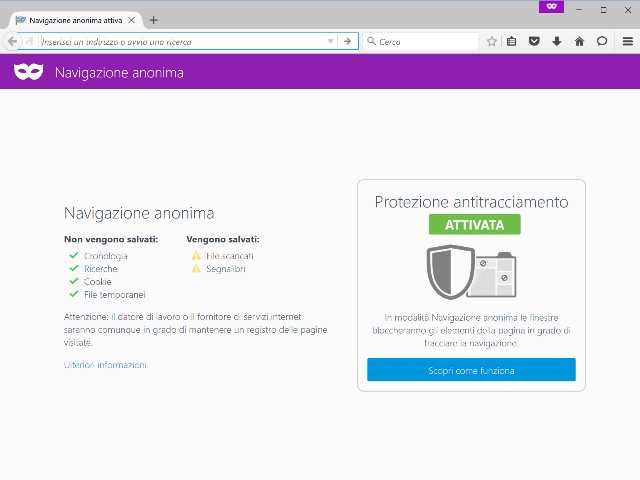 Navigazione Anonima Firefox