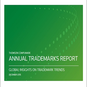 Annual Trademarks Report Thomson CompuMark 2015 - front cover
