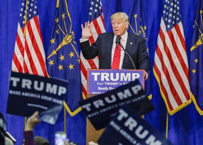ansa - pavanel - US Republican presidential candidate Donald Trump campaigns in South Bend, Indiana