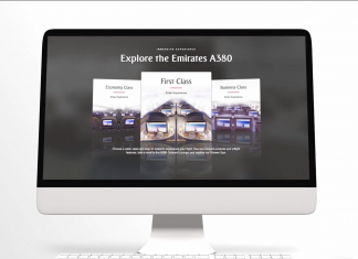 Emirates: realtà virtuale del web per il modello dei sedili 3D realtà virtuale del web