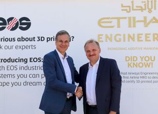 Etihad Airways Engineering: la stampa 3D entra nel settore dell’aviazione EOS