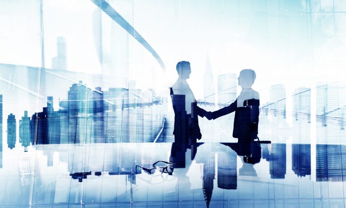 Businessmen Handshake Agreement Support Unity Welcome Together Concept Snom