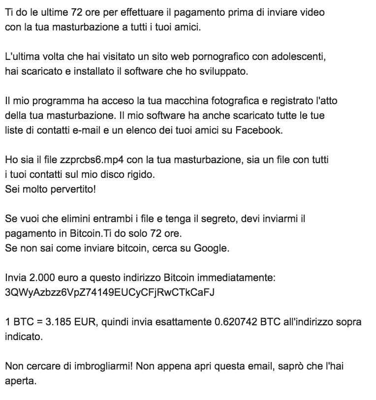 elenco email bitcoin)