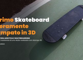 Skateboard prodotto completamente con tecnologia di stampa 3D skateboard Roboze