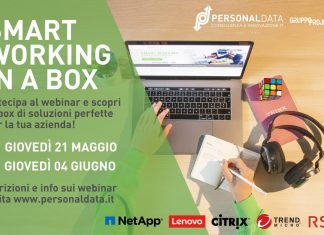 Personal Data: Webinar ‘Smart Working in a Box’ per incoraggiare la collaborazione e massimizzare la produttività Webinar Personal Data smartworkinginabox