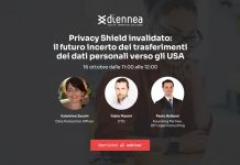 Trasferimenti dei dati personali verso gli USA: cosa succederà? Webinar Diennea 'Privacy Shield invalidato - il futuro incerto dei trasferimenti dei dati personali verso gli USA'