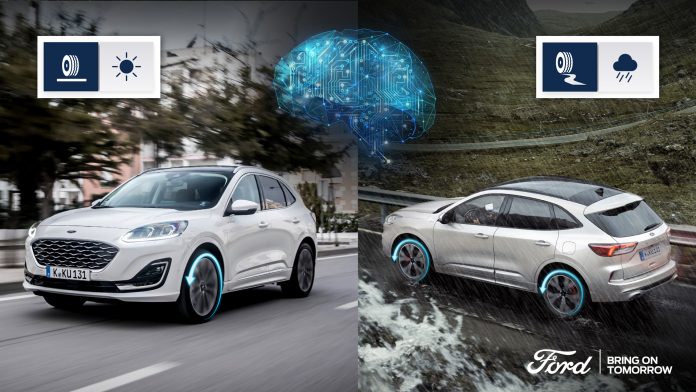 16x9_Kuga_iAWD_graphic Ford Kuga Hybrid: l’intelligenza artificiale ottimizza l’aderenza su strada e i consumi