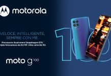 Motorola presenta moto g100: il più veloce di sempre