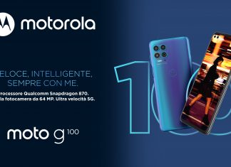 Motorola presenta moto g100: il più veloce di sempre