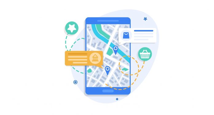 Smartphone,Map,Navigation,Shopping,Centers Campagne geolocalizzate di marketing: +60% nel 2021