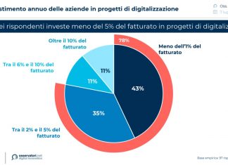 Progetti di digitalizzazione: si investe meno del 5% del fatturato progetti di digitalizzazione