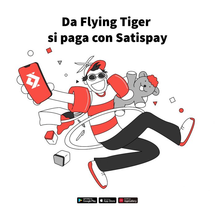 Flying Tiger Copenhagen ha scelto Satispay