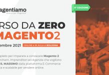 Ottieni il massimo dal tuo e-commerce con la formazione “Da Zero a Magento 2”: 9-10 dicembre a Bologna e in streaming Ottieni il massimo dal tuo e-commerce con la formazione “Da Zero a Magento 2”: 9-10 dicembre a Bologna e in streaming