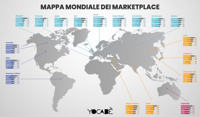 mappa mondiale dei marketplace