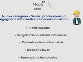 Mepa: Servizi professionali di ingegneria informatica e telecomunicazioni
