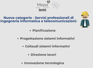 Mepa: Servizi professionali di ingegneria informatica e telecomunicazioni