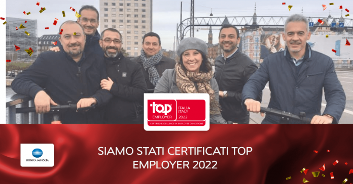 Konica Minolta Italia è Top Employers Italia 2022 Konica Minolta Italia è Top Employers Italia 2022