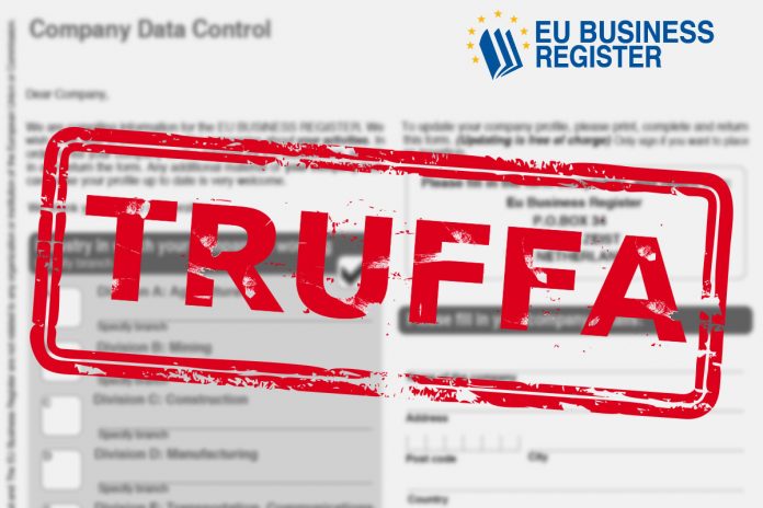 truffa del Registro delle imprese UE truffa del Registro delle Imprese UE