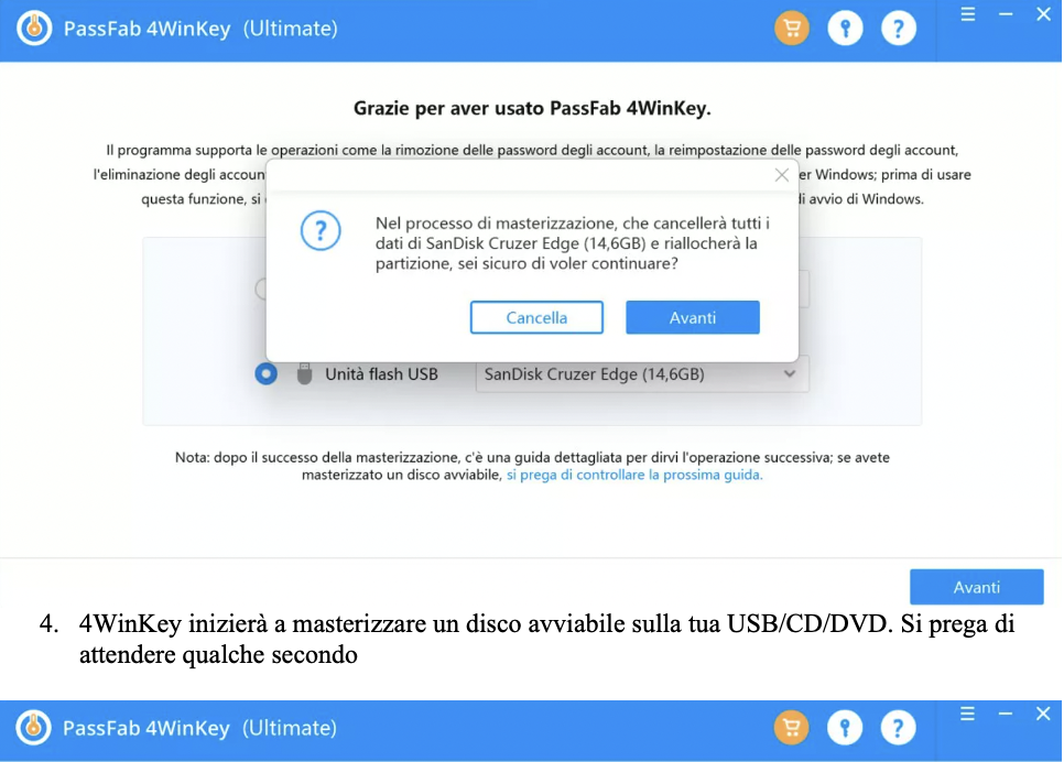 PassFab 4WinKey - password di windows 10 dimenticata