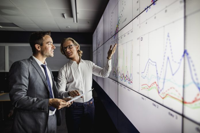 Large Modern Interactive Display Screen SAP Business Network