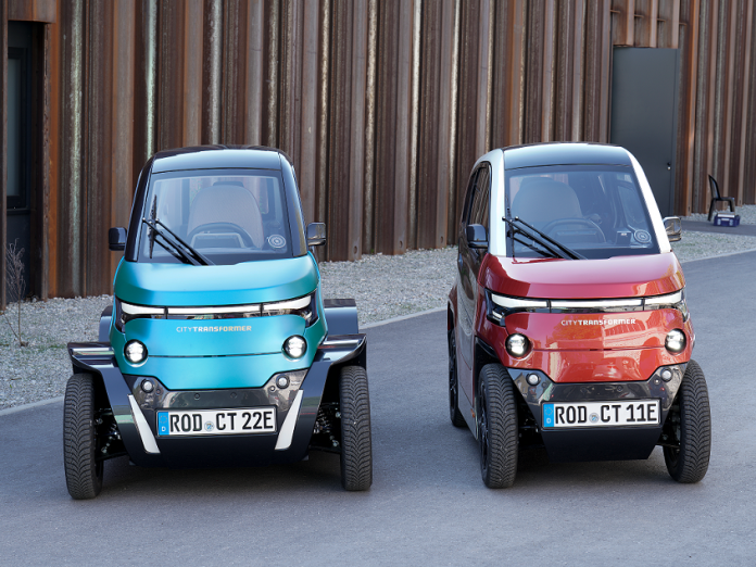 microcar pieghevole completamente elettrica