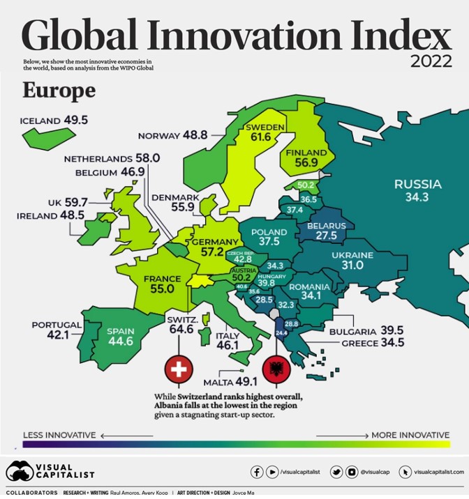 Paesi più innovativi al mondo