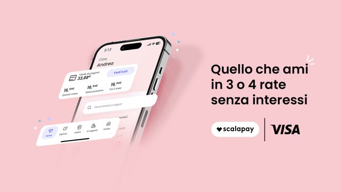Scalapay-Visa_ Press release visual Visa e Scalapay si alleano per il Buy Now Pay Later