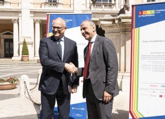 Sindaco Roberto Gualtieri e il Ceo di Boldyn Networks Antonino Ruggiero