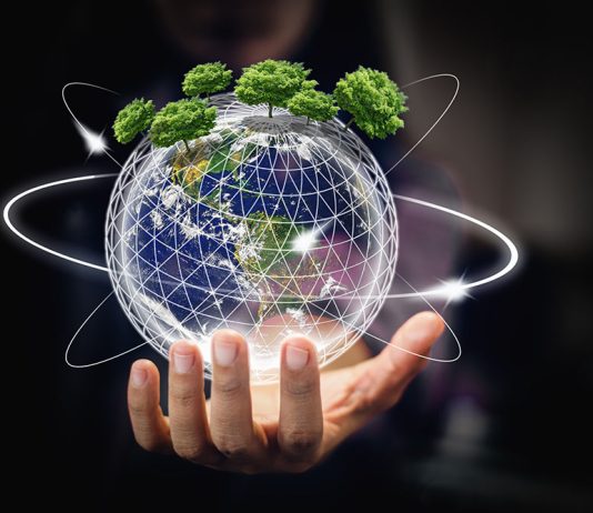 Obiettivo sostenibilità: tre tendenze green nel settore della sicurezza earth in hands - environment concept - elements of this image fu - Comunicazioni unificate