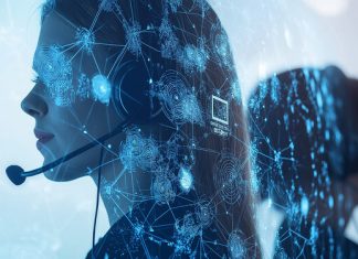 Call center operators providing technical support using ai software