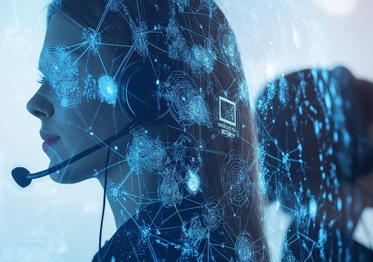 Call center operators providing technical support using ai software