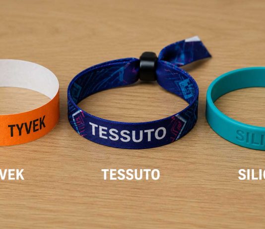 Tyvek, tessuto o silicone: quale materiale scegliere per i braccialetti del tuo evento? braccialetti